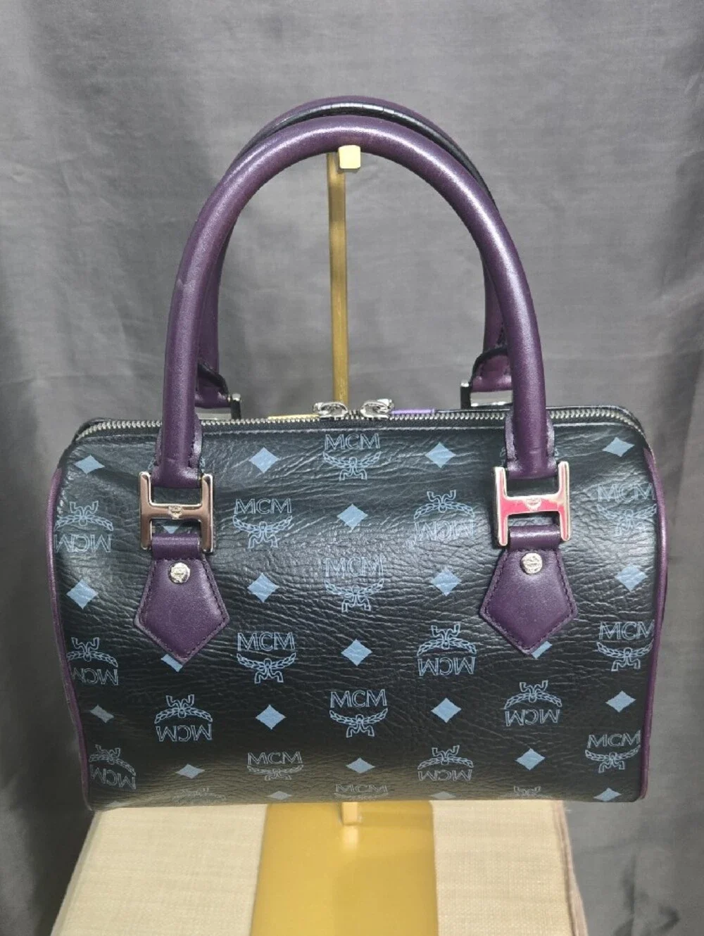 MCM Princess Lion Boston Bag